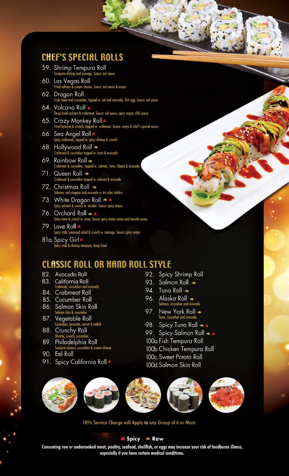 Menu Sushi King